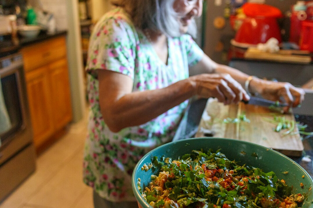 elderly woman in kitchen